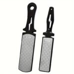 5-in-1 Diamond Knife Sharpener with 400/1000 Grit Tungsten Steel & Ceramic Double-Sided Whetstone - Multi-Tool for Kitchen Knives, Scissors, Cleavers - Lightweight Portable Design, Ergonomic Handle, Father’s Day Gift for Home & Outdoor Use - Image 4
