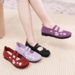 ⁦[Soft Sole] 2024 Women's Summer Casual Knit Flats | Soft Sole, Lightweight & Comfortable Fabric | PU Insole | Slip-On Shoes | Summer⁩ - الصورة ⁦3⁩