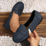 Women'S Casual Loafers - Lightweight, Non-Slip Sole, Comfort Fit, Synthetic Cover Slip-On Shoes with Decorative Bow | Classic Design, All-Season Wear - Image 4
