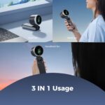 Portable Handheld Turbo Fan with 5-Speed, USB Rechargeable Battery - Up to 12 Hours of Operation, Ideal for Outdoor Activities, Travel & Work - Black - Image 2