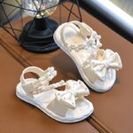 TEEOEC Girls' Summer Fashion Sandals - Lightweight, Breathable Open-Toe Shoes with Floral Princess Design, Thick Sole Beach Slippers for Youngsters, PVC Material, Round Toe, Beach Shoes - Image 8