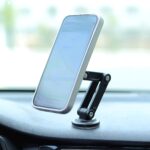 ⁦1pc Universal Car Phone Holder, Magnetic Wall Mount with Rotatable Design, Waterproof PC Material, Compatible with All Smartphones⁩ - الصورة ⁦2⁩