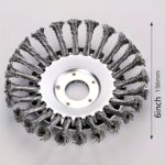 15.24 cm Unbreakable Wired Trimmer Blade, Weed Eater Head - Steel Wire Rotary Brush Cutter for Moss, Grass, Rust Removal on Paving Stones, Pavement Joints or Driveway, Weed Control | Rotary Brush Cutter | Durable Cutting System, Weed Eater Accessories - Image 3