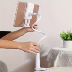 ⁦360-Degree Rotatable Tablet and Phone Stand with Flexible Gooseneck Clip Arm - Ideal for Watching in Bed and on a Table, Freeing Up Your Hands, Bedside Table Accessory | Modern Table Accessory | Adjustable Arm⁩ - الصورة ⁦3⁩