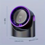 5.1-Inch Rechargeable Desktop Fan with 100 Speeds, Quiet Strong Airflow, LED Digital Display – Portable USB-Powered Fan for Office, Bedroom, Kitchen, Travel & Camping, Compact Design, USB Charging, Lithium Battery, Portable Fan | Modern Design | USB Charg - Image 4