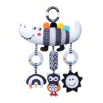 ⁦Christmas New 0-3 Years Old Stroller Hanging Plush Toy Black and White Animal Wind Chime Gift⁩ - الصورة ⁦3⁩