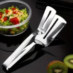 1pc Premium Stainless Steel Steak Clamp - Multi-Functional BBQ Tongs with Oil Draining Feature, Ideal for Grilling & Frying, Food-Safe Kitchen Utensil, Tongs for Cooking - Image 8