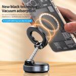 ⁦K007 Strong Magnetic Car Phone Holder - Foldable, 360° Adjustable Vacuum Mount with Multi-Angle Adjustment, Waterproof Aluminum Alloy Design for Secure and Stable Phone Holding, Universal Car Mount|Modern Car Accessory|Adjustable Phone Holder⁩ - الصورة ⁦3⁩