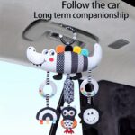 ⁦Christmas New 0-3 Years Old Stroller Hanging Plush Toy Black and White Animal Wind Chime Gift⁩ - الصورة ⁦2⁩