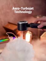 Portable Handheld Turbo Fan with 5-Speed, USB Rechargeable Battery - Up to 12 Hours of Operation, Ideal for Outdoor Activities, Travel & Work - Black - Image 9
