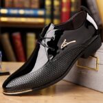 Plus Size Men's Plain Toe Classic Derby Shoes, Comfy Non Slip Lace Up Durable Rubber Sole Dress Shoes, Men's Business Occasion Shoes