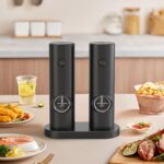 1pc Electric Pepper Grinder with a Storage Base for Black Peppercorns, Automatic Grinder for Pepper And Sea Salt, Measuring 5.99cm X 5.08cm X 18.8cm. - Image 3