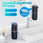⁦380mL Automatic Soap Dispenser with Touchless Sensor - Wall-Mounted, Rechargeable Lithium Battery, USB Charging, Modern Black Design for Bathroom and Kitchen, Bathroom Soap Dispenser|Modern Soap Dispenser|Touchless Soap Dispenser⁩ - الصورة ⁦12⁩