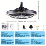 1pc 33.02cm Modern Ceiling Fan With Lights And Remote Control, E26/E27 Base Easy Install Socket Fan Light, 3 Speed Wind Adjustment, 3 Colors 3000-6500k Dimmable Led Light for Bedroom, Kitchen, Living Room, Storage Room, Garage, Bathroom - Image 7