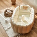 Korean baby inflatable bathtub bathtub Children high appearance level baby PVC bathtub bathtub portable collapsible bath tub game pool inflatable bathtub travel artifact