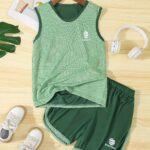 Boy's 2pcs Breathable Casual Sporty Style Outfit, Color Clash Tank Top & Shorts Set, Boy's Clothes For Summer - Image 13