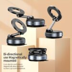 ⁦K007 Strong Magnetic Car Phone Holder - Foldable, 360° Adjustable Vacuum Mount with Multi-Angle Adjustment, Waterproof Aluminum Alloy Design for Secure and Stable Phone Holding, Universal Car Mount|Modern Car Accessory|Adjustable Phone Holder⁩ - الصورة ⁦2⁩