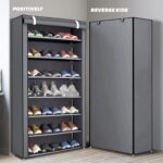 Multi functional 6/8/10 layer shoe organizer with dust cover - easy to assemble, portable storage, suitable for 27-35 pairs of sports shoes, high heels, and boots - ideal for home use - Image 6