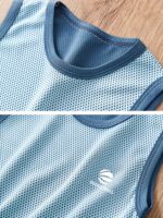 Boy's 2pcs Breathable Casual Sporty Style Outfit, Color Clash Tank Top & Shorts Set, Boy's Clothes For Summer - Image 7