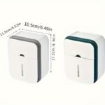 ⁦1pc Double-Layer Bathroom Tissue Holder, Wall-Mounted Plastic Tissue Box with Drawer, Strong Waterproof, No Drilling Required, Rectangle Shape⁩ - الصورة ⁦3⁩