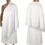 ⁦2pcs Men'S Solid Muslim Hajj Towels, Arabian Traditional Garment⁩ - الصورة ⁦10⁩
