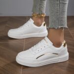 Casual Fashion Sports Shoes For Women Flat Simple Flash Sports Shoes - Image 3