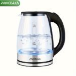 PANCERKA Electric Kettle, 1.8L, LED Illuminated, High Borosilicate Glass, Auto Shutoff, Boil-Dry Protection, 360° Base, Stainless Steel, 220V-240V, European Standard Plug, No Conversion Plug, Rated Power 1500W
