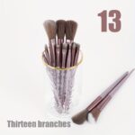 13pcs Luxury Valentine'S Day Makeup Brush Set, Soft Synthetic Bristles - Unscented, All Skin Types, Palm Brush Form, ABS Plastic Handle, Travel Pouch Included - Image 8