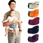1pc Ergonomic 45° Inclined Baby Carrier Waist Stool - Hands-Free Adjustable Straps, Soft Breathable Fabric, Multi-Color Options for Outdoor Travel & Daily Use, Sling Carrier for Baby, Durable Material, Busy Moms