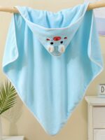 ⁦Baby's Animal Pattern Hooded Bathrobe, Multi-functional & Highly Absorbent, Soft Comfortable Pajama, Must-have Robes After Swimming/beach/Bathing⁩ - الصورة ⁦6⁩