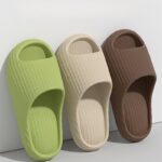 Women's Comfort Slides - Non-Slip, Durable Thick Sole EVA Sandals for Indoor & Bathroom Use, Solid Color Open Toe Summer Shoes - Image 4