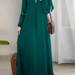 2023 New Women's Elegant Arabic Abaya Robe with Sequin Sleeves - Long Sleeve Modest Cover Dress, Solid Green, Machine Washable for Spring Summer Fall, Modest Apparel, Sequined Details, No Stretch Fabric - Image 12