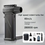 ⁦Vacuum Cleaner Set, All- in- One Cleaning Master Powerful, Compressed- Air- Duster - Mini- Blower- Turbo Fan, Electric Duster- Keyboard Cleaning Kit- Jet Dry Blower- Car Dryer air Blower- PC dusters for Cleaning, Snow Blowing, Water Blowing⁩ - الصورة ⁦2⁩