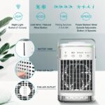 Air Cooler Fan, Portable Misting Cooler Fan, Personal Space Evaporative Cooler, Humidifier, Mini USB Cooling Desktop Fan with 4 Wind Speeds for Bedroom, Travel, Office - Image 7