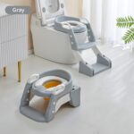 ⁦Potty Training Seat, Adjustable Toilet Potty Chair With Sturdy Non-Slip Step Stool Ladder, Handles And Splash Guard⁩ - الصورة ⁦6⁩