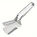 1pc Premium Stainless Steel Steak Clamp - Multi-Functional BBQ Tongs with Oil Draining Feature, Ideal for Grilling & Frying, Food-Safe Kitchen Utensil, Tongs for Cooking - Image 6
