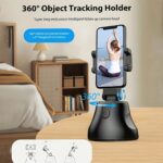 360-Degree Rotating Smart Tracking Camera Platform Live Streaming Tripod Phone Holder with Auto Tracking Camera