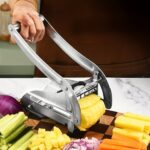 Ultra-Sharp Stainless Steel 4-in-1 Vegetable Slicer & French Fry Cutter - Multi-Functional Kitchen Tool for Potatoes, Carrots, Cucumbers, Onions - Durable Food Prep Gadget for Safe & Efficient Meal Prep, Ergonomic Design, Sleek Metallic Finish, Robust Con - Image 5