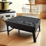 ⁦Portable Folding Charcoal Grill - Durable Stainless Steel, Ideal for Outdoor Camping, Hiking & Picnics, Food-Safe Design, Easy Storage with No Assembly Required, Outdoor Cooking Gear|Sturdy Construction|Portable Gril⁩ - الصورة ⁦4⁩