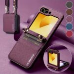 Wallet Phone Crossbody Bag Case for SamSung for Galaxy Z Flip6/Z Flip5/Z Flip4/Z Flip3 5G with Card Slots