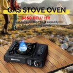 REDSUN Portable Butane Stove Set - Compact Desktop Gas Stove with Auto-Off Safety Feature, Patented Large Pot Design, Ideal for Picnics, BBQs, Hot Pots, Camping, RVs & More - High-Quality Iron Construction, Portable Stov - Image 2