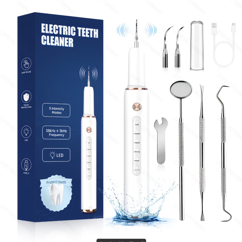 7bac9794-9d37-4fa6-a47a-82a8d7d50bdb.jpg 1pc Advanced Electric Dental Scaler with Replaceable Head, Multiple Adjustable Modes And LED Auxiliary Light for Tartar And Plaque Removal, USB Rechargeable, Father'S Day, Mother'S Day, Christmas, Birthday Gifts - Image 1