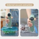 ⁦NIJ 1 multifunctional automatic food sealing machine, portable wireless vacuum sealing machine, equipped with snack bag sealing, long-term food preservation, compact and easy-to-use design, suitable for kitchen and outdoor picnics, USB rechargeable⁩ - الصورة ⁦2⁩
