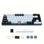 Mechanical Gaming Keyboard, 68 Keys Gaming Keyboard with Blue/Switches, Detachable Type-C Cable Mini Keyboard with Blue Light for Windows/Mac/PC/Laptop only supports wired connection usage - Image 5
