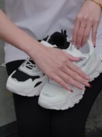 Women's Luminous Chunky Sneakers, Colorblock Mesh Low Top Running Trainers, Breathable Walking Sports Shoes plus size - Image 12