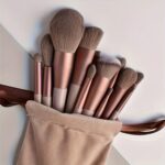 13pcs Luxury Valentine'S Day Makeup Brush Set, Soft Synthetic Bristles - Unscented, All Skin Types, Palm Brush Form, ABS Plastic Handle, Travel Pouch Included - Image 5