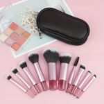 10pcs Mini Makeup Brush Set With Storage Bag, Portable Travel Supplies, Loose Powder Brush Contour Brush Eyeshadow Brush Eyebrow Brush Concealer Brush Kit, Professional Makeup Brushes Essential Cosmetics Ideal Gift - Image 10