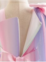 ⁦Elegant Girls' Colorful Gradient Tulle Dress with Ruffled Detail - Sleeveless, A-Line Princess Gown for Dance, Birthday, and Formal Events, Youngsters' Dress|Vibrant Aesthetic|Layered Tulle Fabric, Cute Dresses⁩ - الصورة ⁦7⁩