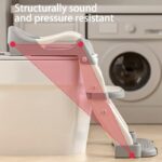 ⁦3-in-1 Portable Youngsters's Potty Training Toilet Seat - Adjustable, Foldable Step Stool with Safety Harness, Mixed Color, Plastic - Ideal for Home Use, Stair, Training⁩ - الصورة ⁦6⁩