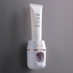 Automatic Toothpaste Dispenser with Toothbrush Holder, Wall-Mounted, Manual Squeeze Toothpaste Tube Saver, No Electricity or Battery Needed, Lightweight Design for Home and Kids - Image 3